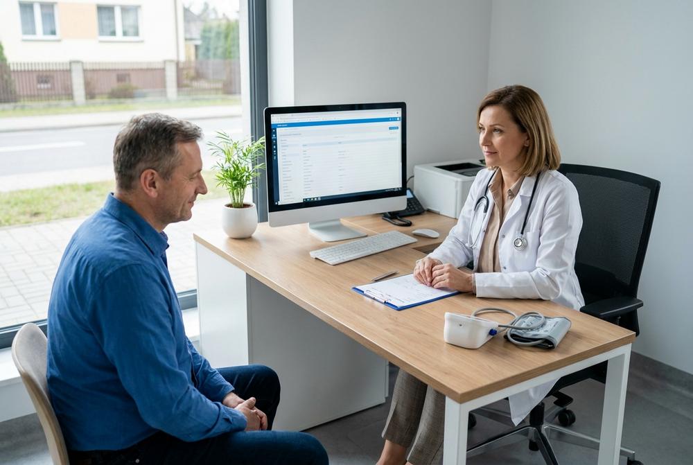 Konsultacja lekarza specjalisty w przychodni i diagnostyka, w tym badania medycyny pracy