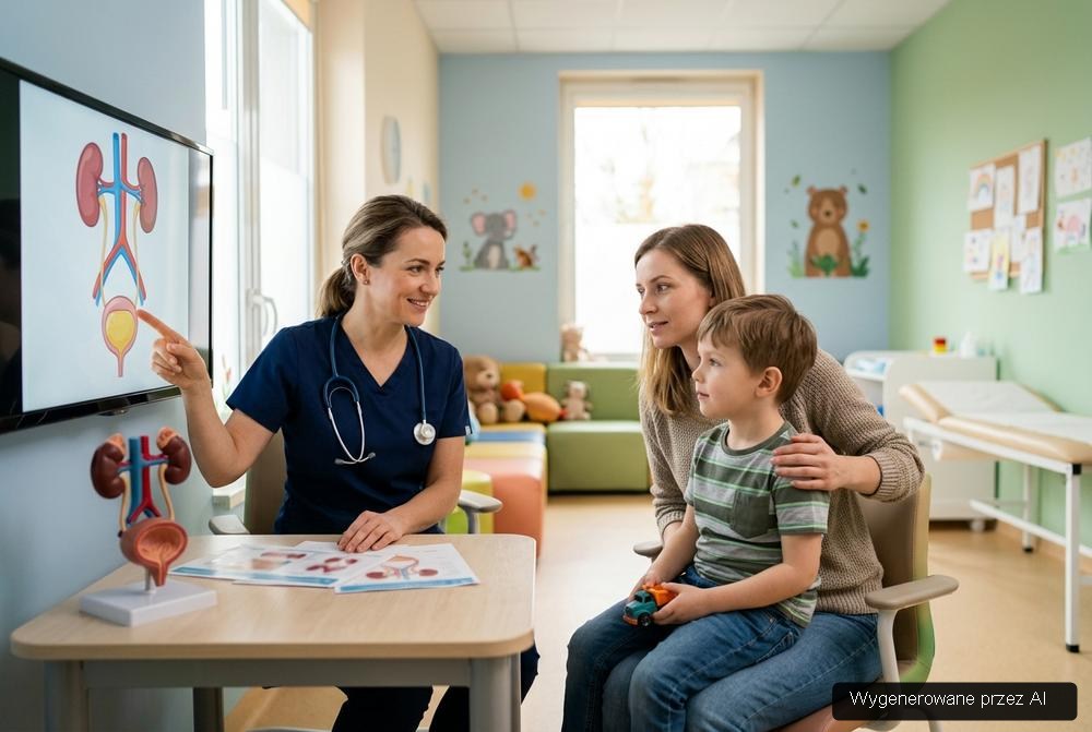 Pediatra prowadzi konsultację, a urolog dziecięcy wspiera diagnostykę i leczenie najmłodszych pacjentów