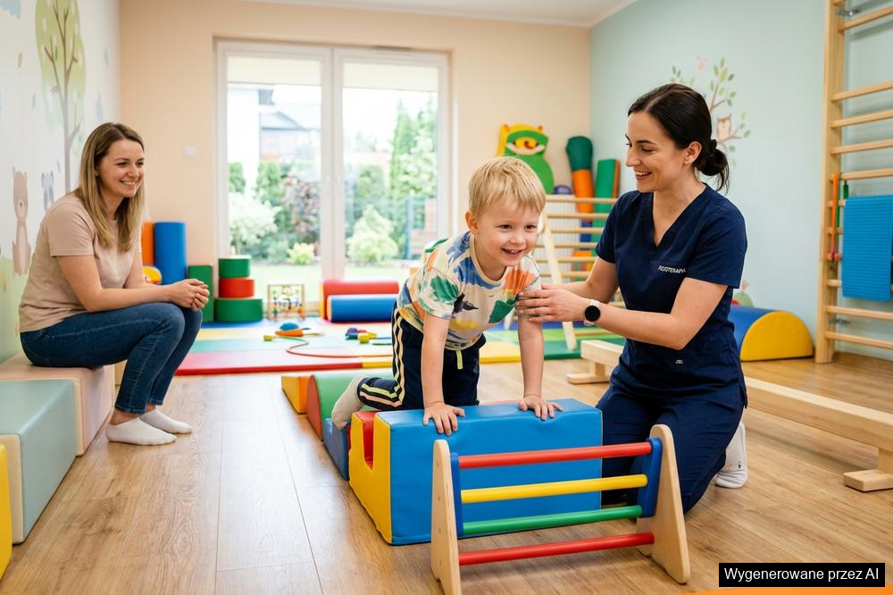 Rehabilitacja dzieci prowadzona przez specjalistę w przyjaznej atmosferze